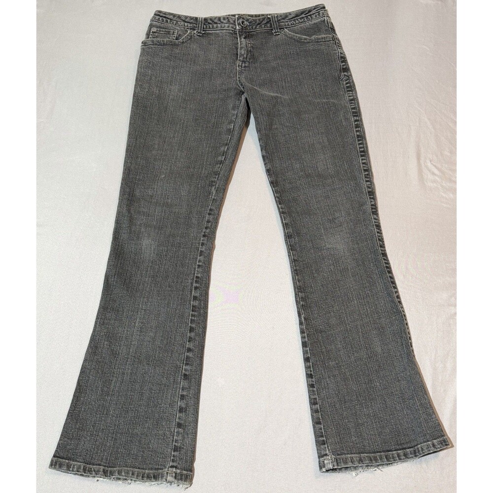 Y2k Hurley Straight Bootcut Women's Sz 9 Black Distressed Bedazzled Pocket